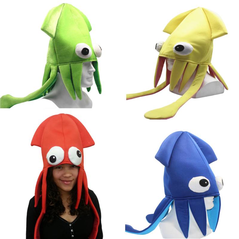 Squid Funny Hat Octopus Cap Prom Performance Party Dress Up Props Adult Children