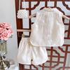 Summer Baby Girl Cheongsam Vest Set – Stylish Two-Piece Outfit