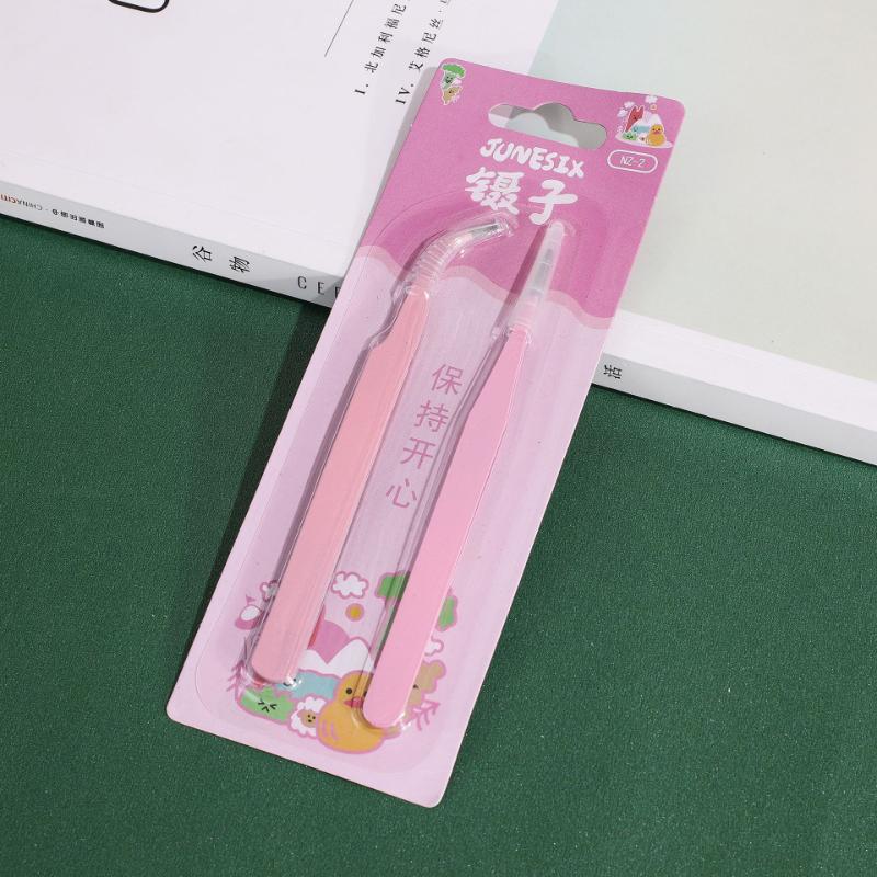 

1 комплект пинцетов Macarone Color для ручного учета, небольшие аксессуары для ручного учета розовый