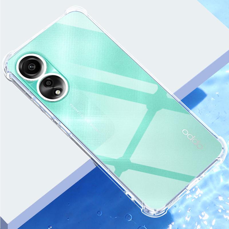 Stoßfeste Klarsichthülle für Oppo A78 4G 6,43" CPH2565 Weiche Silikon Transparente Rückabdeckungen für Oppo A 78 Handy Schutz Kamera
