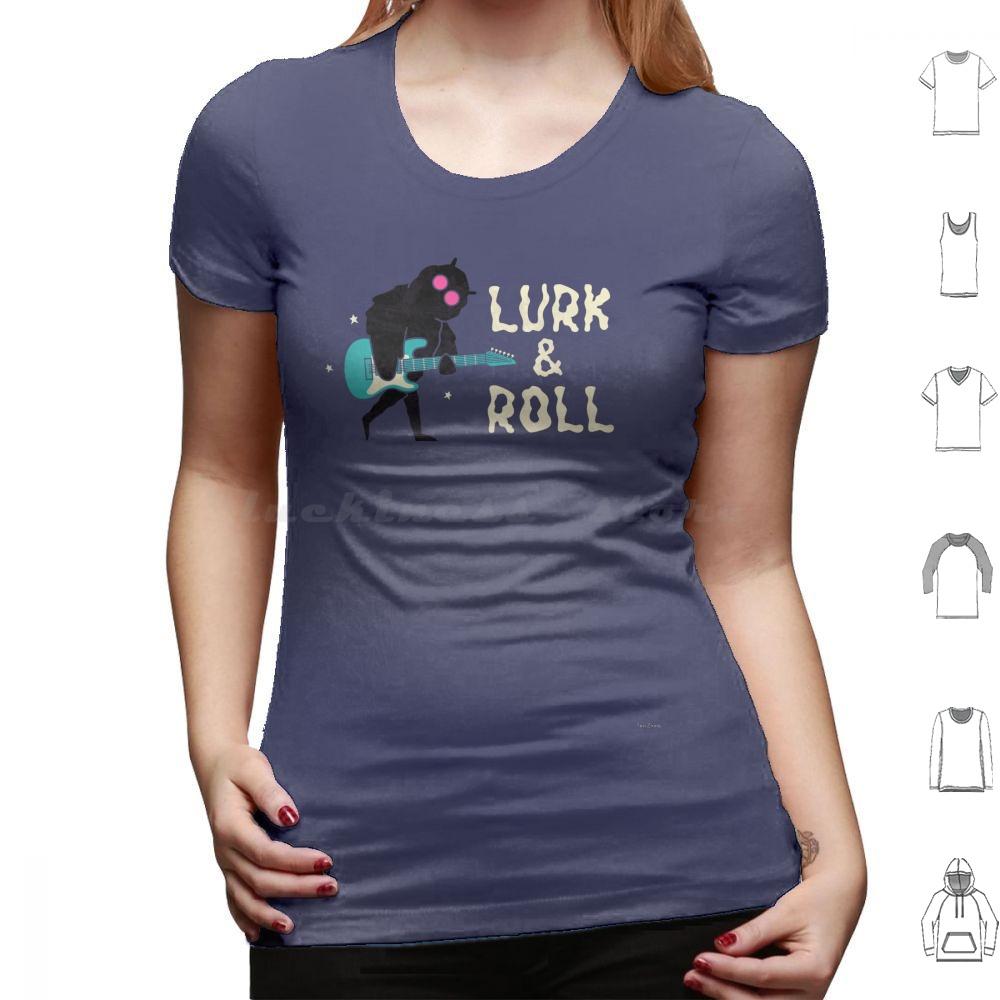 Lurk And Roll T Shirt Cotton Men Women DIY Print Mothman And Roll Moth Cryptid Lurk Paranormal Cryptozoology Music Creature