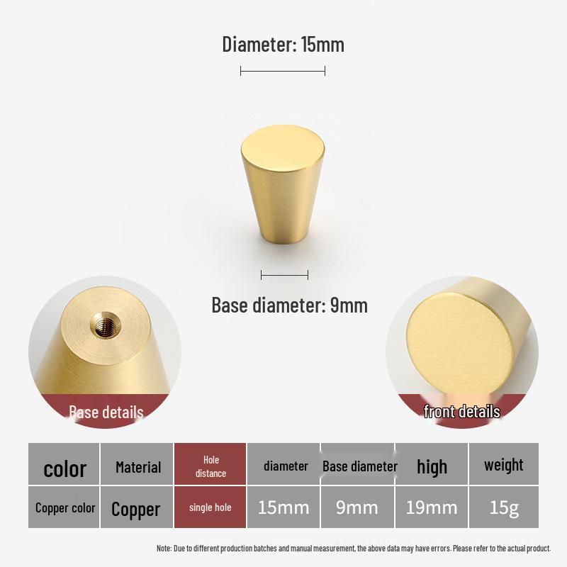 Современная золотая латунная ручка для шкафа и гардероба в американском стиле
