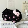 Hello Kitty Plush Pencil Case Large Capacity Cat Paw Pen Bag Stationery Organizer Makeup Bag Sundry Storage Bag
