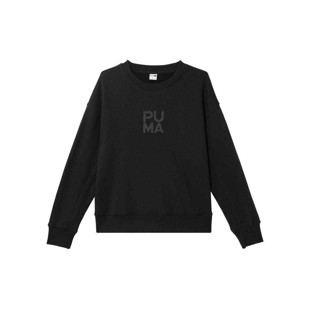 New PUMA Infused Crew Sweatshirts Women's Black 623497-01