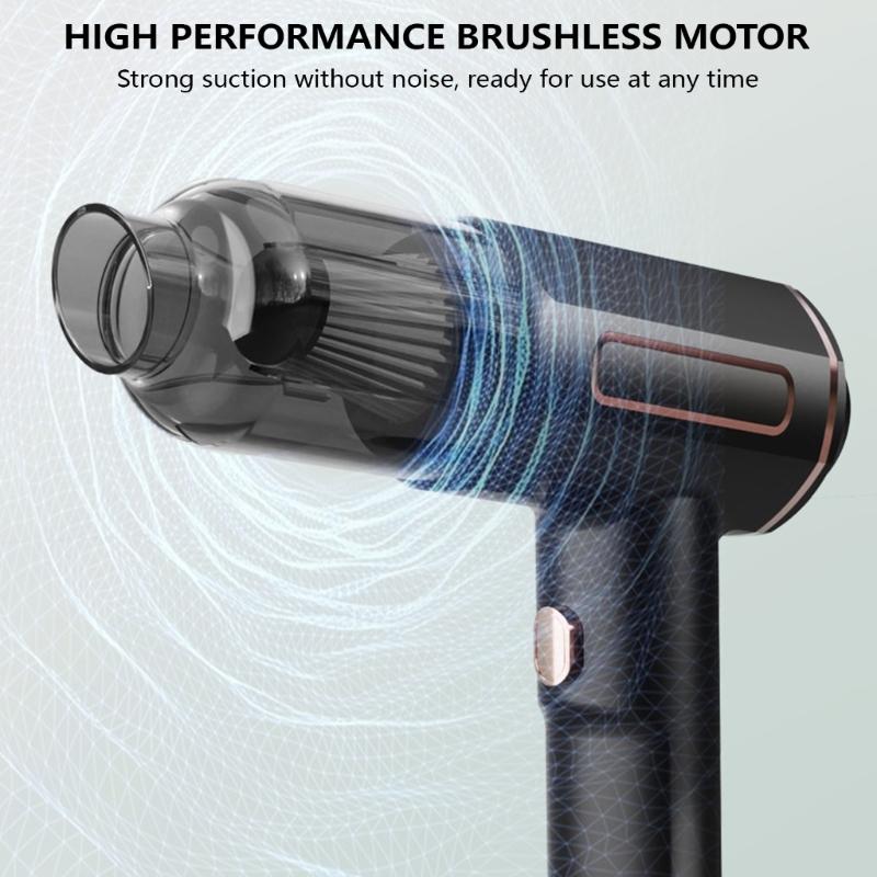 Compact Hand Vacuum with 5000Pa Suction Portable Dirt Cleaning Tool for Easy Cleaning of Car, Laptops, and Pet Hair