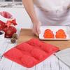 Christmas Fondant Molds 6-Cavity Silicone Baking Supplies Festive Jelly Molds For Candy Pudding Fudge Dessert Lovers Party
