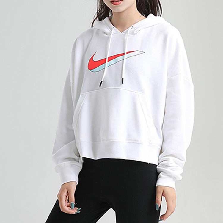 Nike Icon Clash Fleece Hoodie Women Tops White CU5109-100