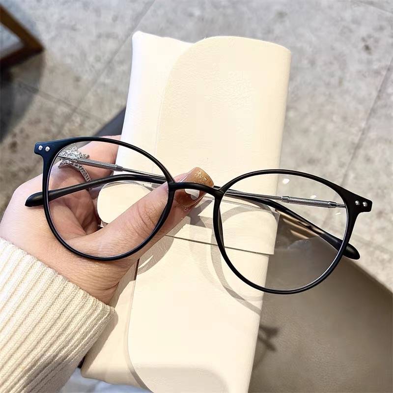 Fashion Anti-Blu Glasses for Women Men Retro Round Eyeglasses Frame Eyewear Anti-Radiation Glasses Universal Computer Eyewear