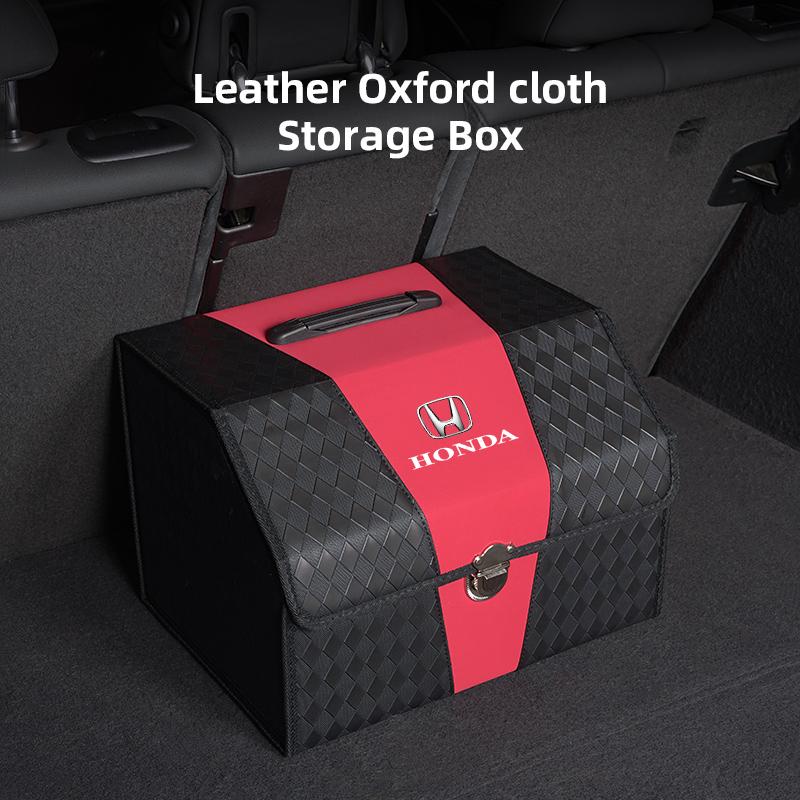 Car Oxford Cloth Leather Storage Box Car Trunk Sorting Suitcase For Honda Civic Accord Fit Jazz Pilot CRV Odyssey Passport City CB0
