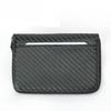 Carbon Fiber RFID Card Holder with Zipper Coin Purse - Multi-Card Slot and Anti-Magnetic Protection