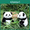 Süßes Realistisches Riesiger Panda Plüschtier 35cm Weiches Schwarz-Weiß Stofftier Geschenk