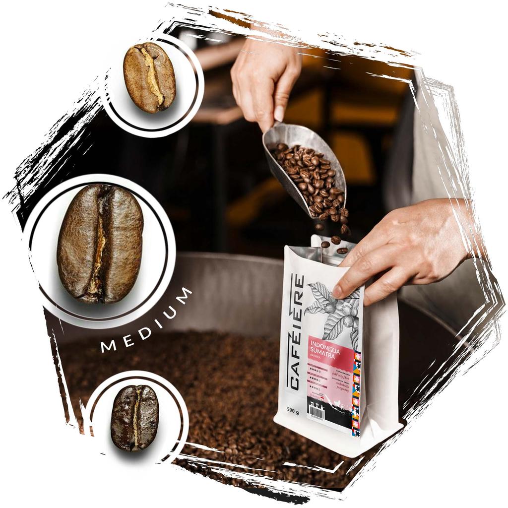 Kawa ziarnista cafeiere arabica indonezja sumatra mandheling, 500 g