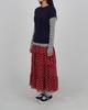 Loaegsyueol Dot Chiffon Flare Skirt_Red