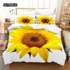 Sunflower Queen Bedding Set Duvet Cover Set Bedding Digital Printing Bed Linen King Size Duvet Cover Set Bedding Set