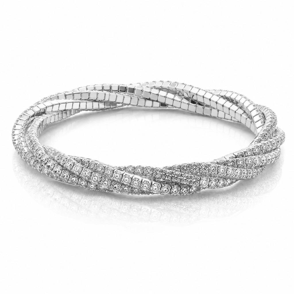 Copper Diamond Tennis Bracelet Fashion Light Luxury Multi-layer Winding Square Couple Bracelet
