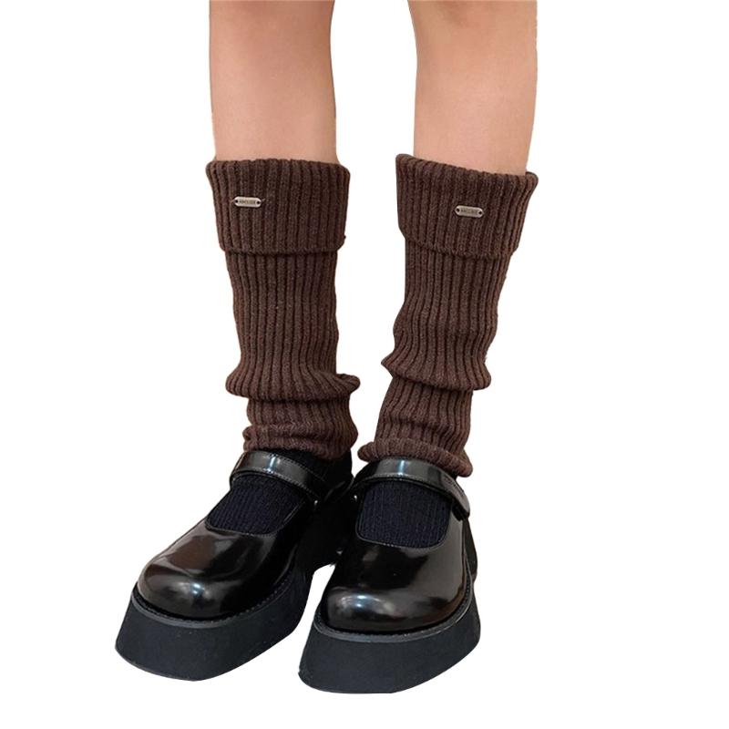 Womens Winter Knee High Leg Sleeve Knit Knee Pad Socks Ankle Warmers Crochet Knee Warmers Boot Cuffs Knit Knee Leg Socks коричневый