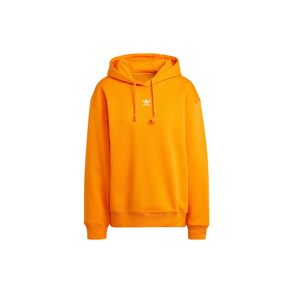 Adidas Originals Solid Logo Print Sports Long Sleeve Hoodie Women hoodies Orange IK7693