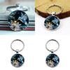 Modern Minimalist Hummingbird And Flower Pendant Keychain With Glass Material For Gift Giving And Party Decor