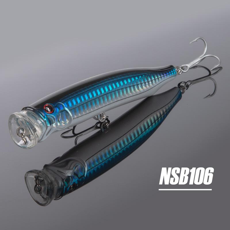

Noeby Steel Wire Wave Climbing Popper Lure for Bass, Tuna, GT and More 100mm/19g