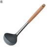 Cooking Spatula with Hole Heat-resistant Beech Non-stick Colander Spoon Spatula Kitchen Utensils