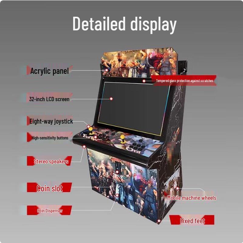 Máquina de Fliperama de Luta com Joystick Duplo de 32 polegadas (Versão CN)