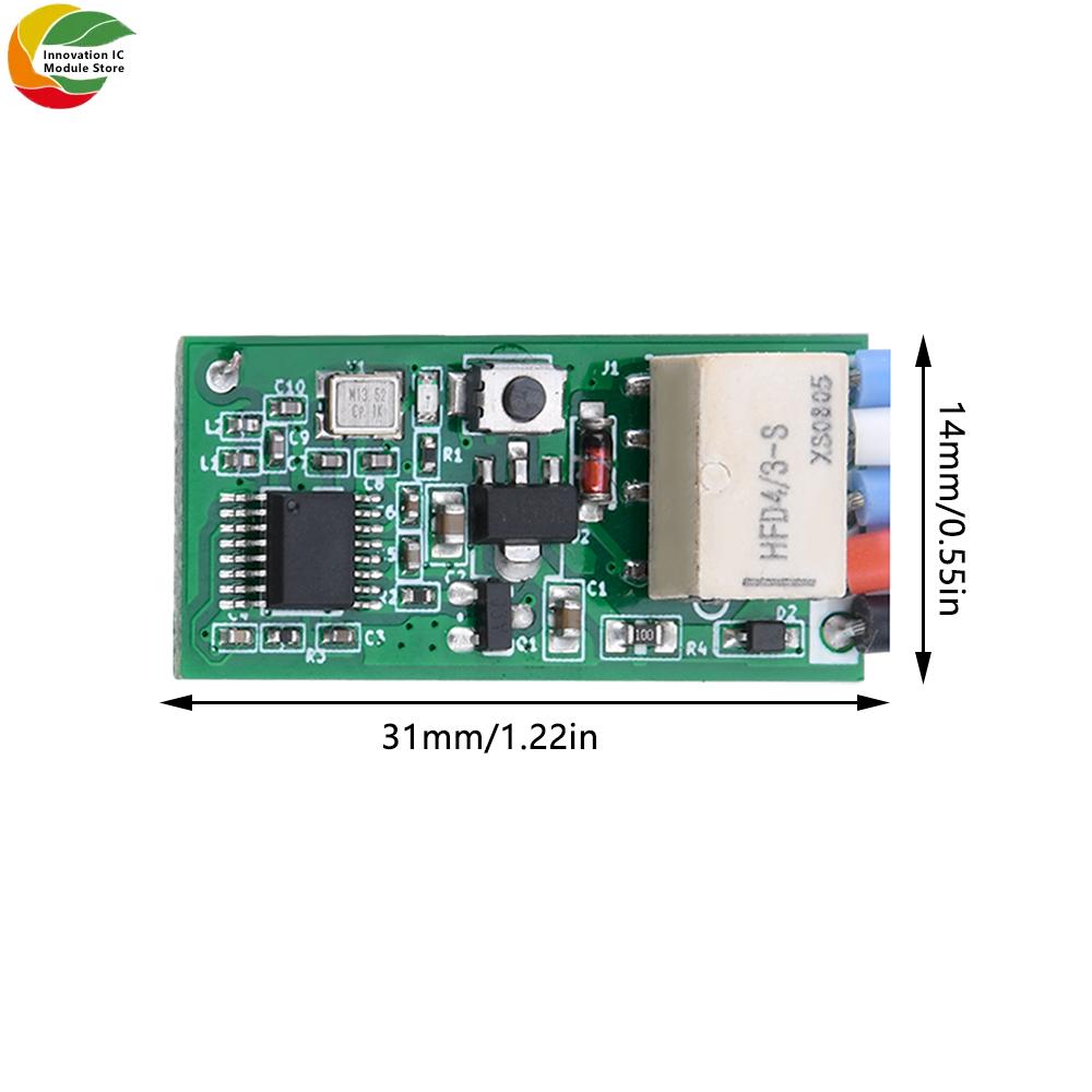 Mini Wireless Remote Control Switch 433MHz for LED Lights Small Switch Controller for DIY Home Appliance and Lighting