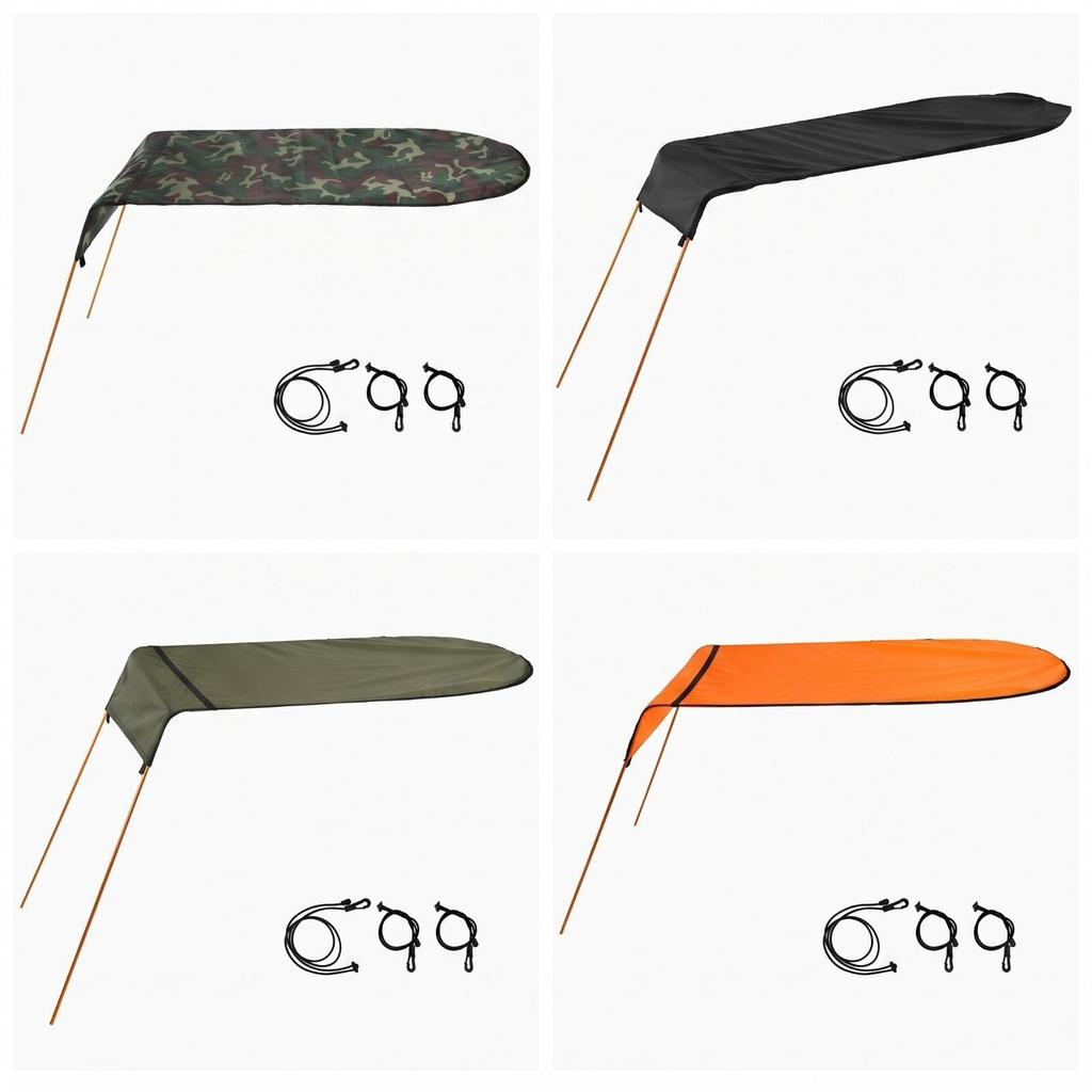 Lightweight Kayak Canopy with Support Poles Compact Sunshade Sunproof