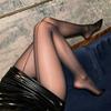 Großformat Damen Nahtlose Transparente Strumpfhose Sommer 30D Kontrollbund Strumpfhose Mit Verstärkter Spitze Hoher Bund Dünne Transparente Strumpfhose