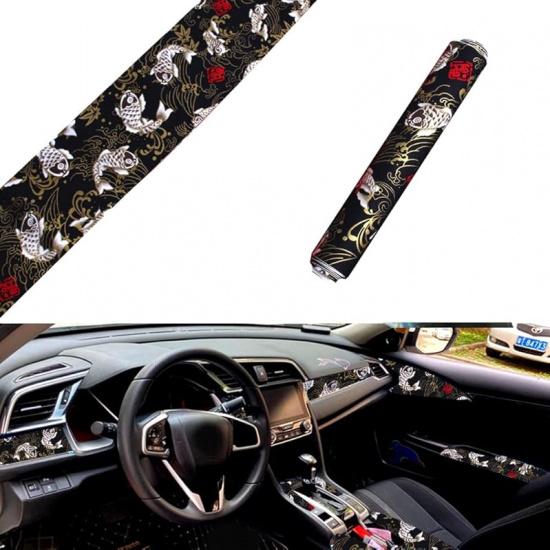 Zicobox Car Interior Car Sticker JDM Japanese Style Cotton Bronzing Automotive Interior Sticker Self-Adhesive Tape with Adhesive and Wind Cloth 9.8x57in