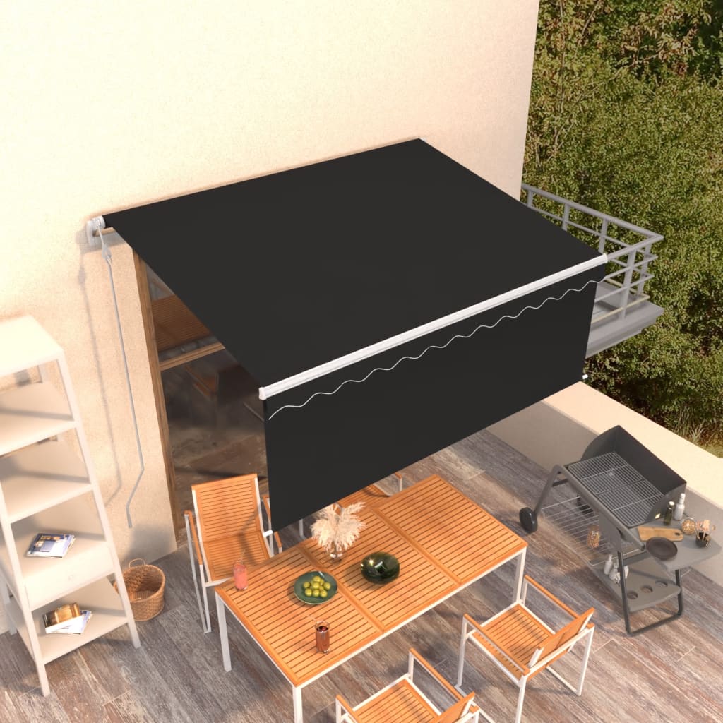 Retractable Awning with Valance 3x2.5 M Anthracite