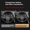 Pour Mitsubishi Outlander Pajero Asx Colt Lancer EX Evolution L200 Triton RALLIART Voiture Housse de Volant en Cuir Fibre de Carbone