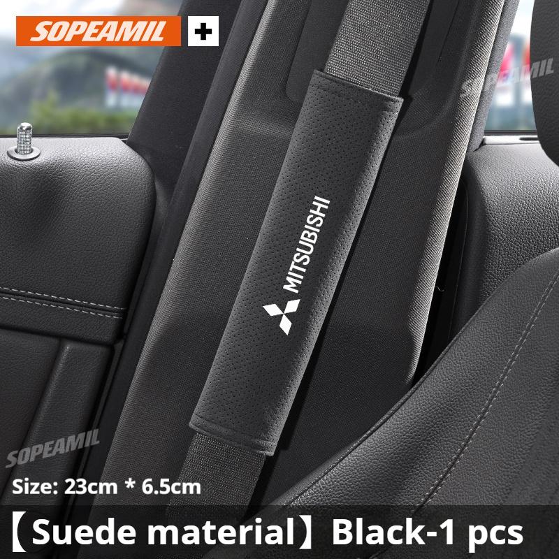 

Car Suede Seat Safety Belt Cover Belts Shoulder Protector Pad For Mitsubishi Outlander Triton Colt Lancer Evolution Pajero L200