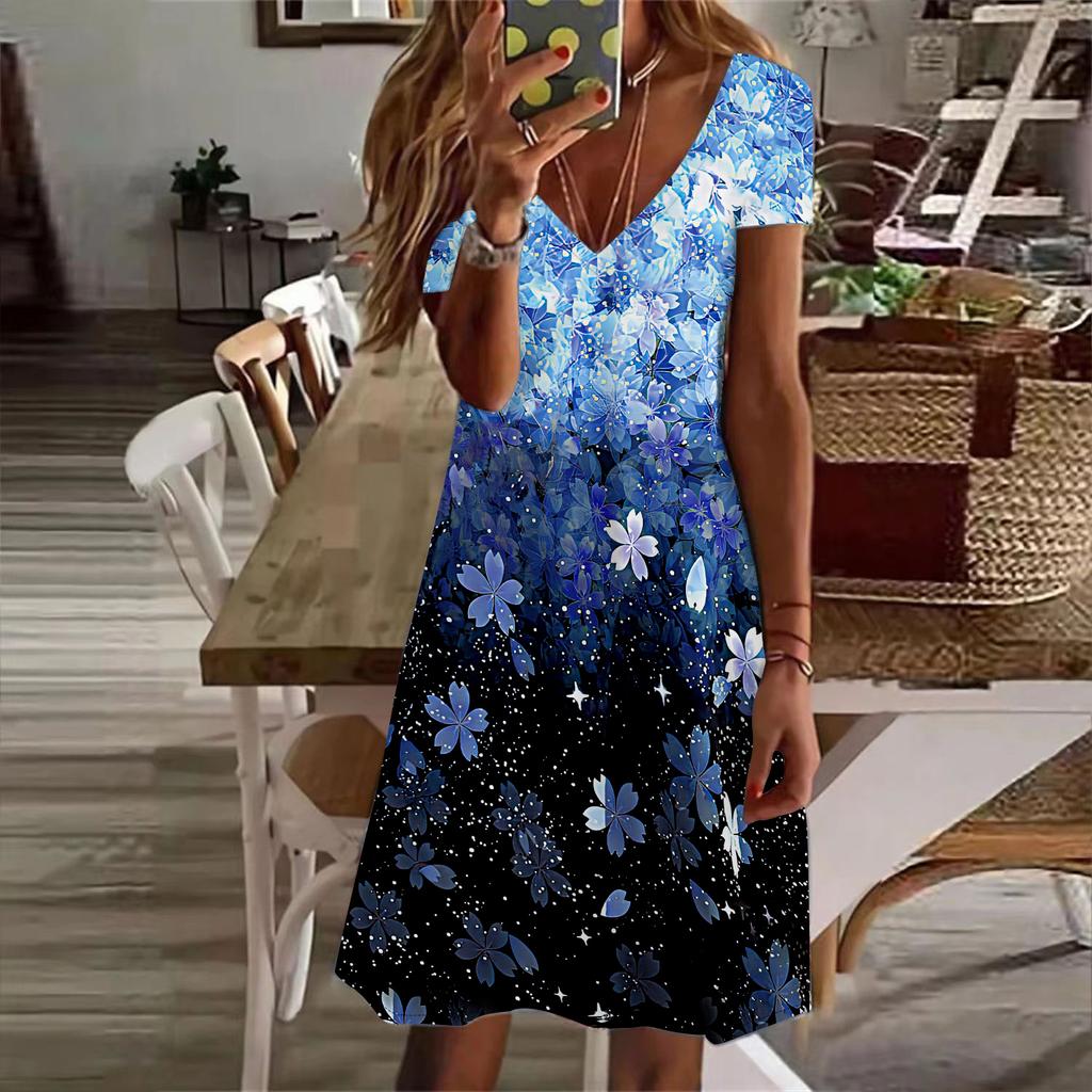 sex in a summer dress Women's Hot Nightgown Deep V Lace Half Sleeve Mini Hip Skirts Lingerie Transparent Front Logo Nightclub Pajamas Summer Fashion Women's V Neck