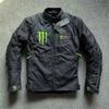 Herren Winter Motorradjacke Mit Protektoren Warm Gefüttert Fahrbekleidung Schwarzes Oxford-Gewebe