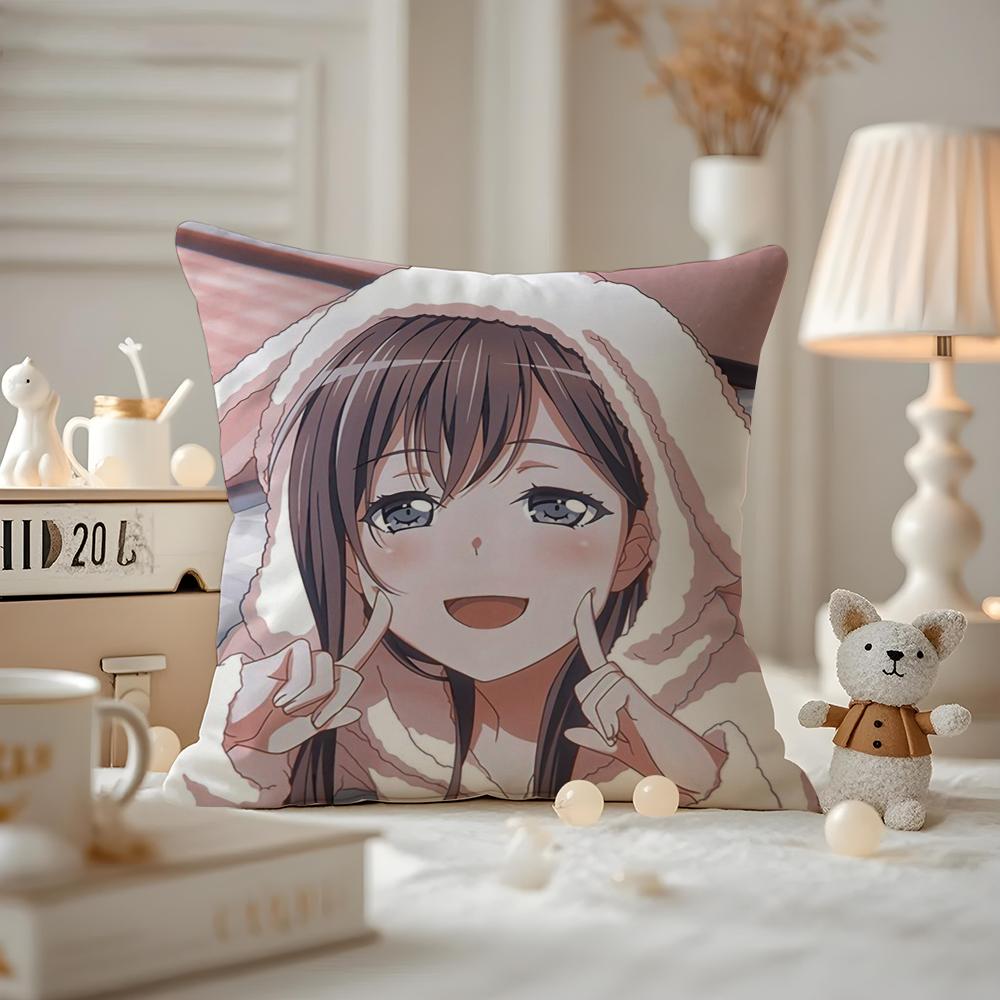 Cat Girl Cute NNekoparaS Cushion Cover Antidustmite Pillowcase Invisible zipper silky short plush Sofa cushion cover