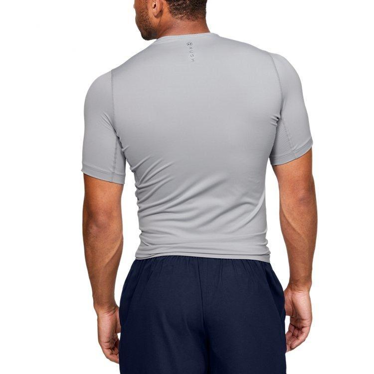 Men's Under Armour RUSH HeatGear Short Sleeve Gray 1353449-011