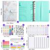 Creative A6 Loose-leaf Notebook with Zipper Bag - Macaron Floral Cash Budget Planner
