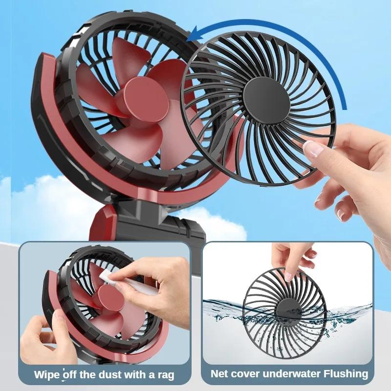 Xiaomi Universal Mini Car Fan Large Wind Three Speed Control Brushless 360° Adjustable Portable 5V Single Head Car Fan USB Interface