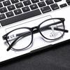 Unisex Round Multifocal Anti-Blue Light Reading Glasses: Fashionable Dual-Use for Distance and Near.