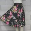 Vestido de verano de seda helada: Falda de baile floral para mujeres de mediana edad y mayores