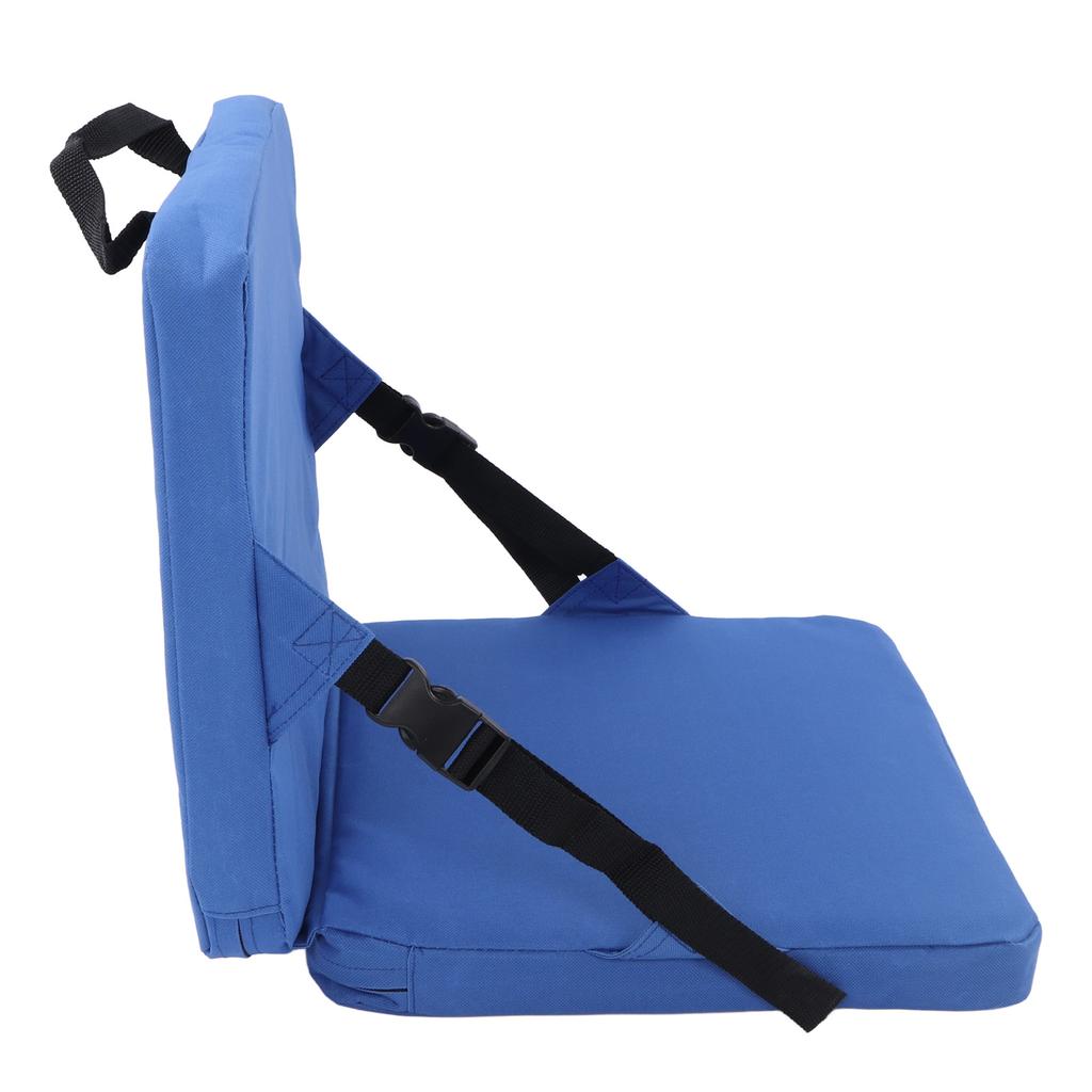 Thickened Anti Dirt Outdoor Seat Back Cushion Portable Folding Stadium Seat with Back Support for Camping Concert Blue