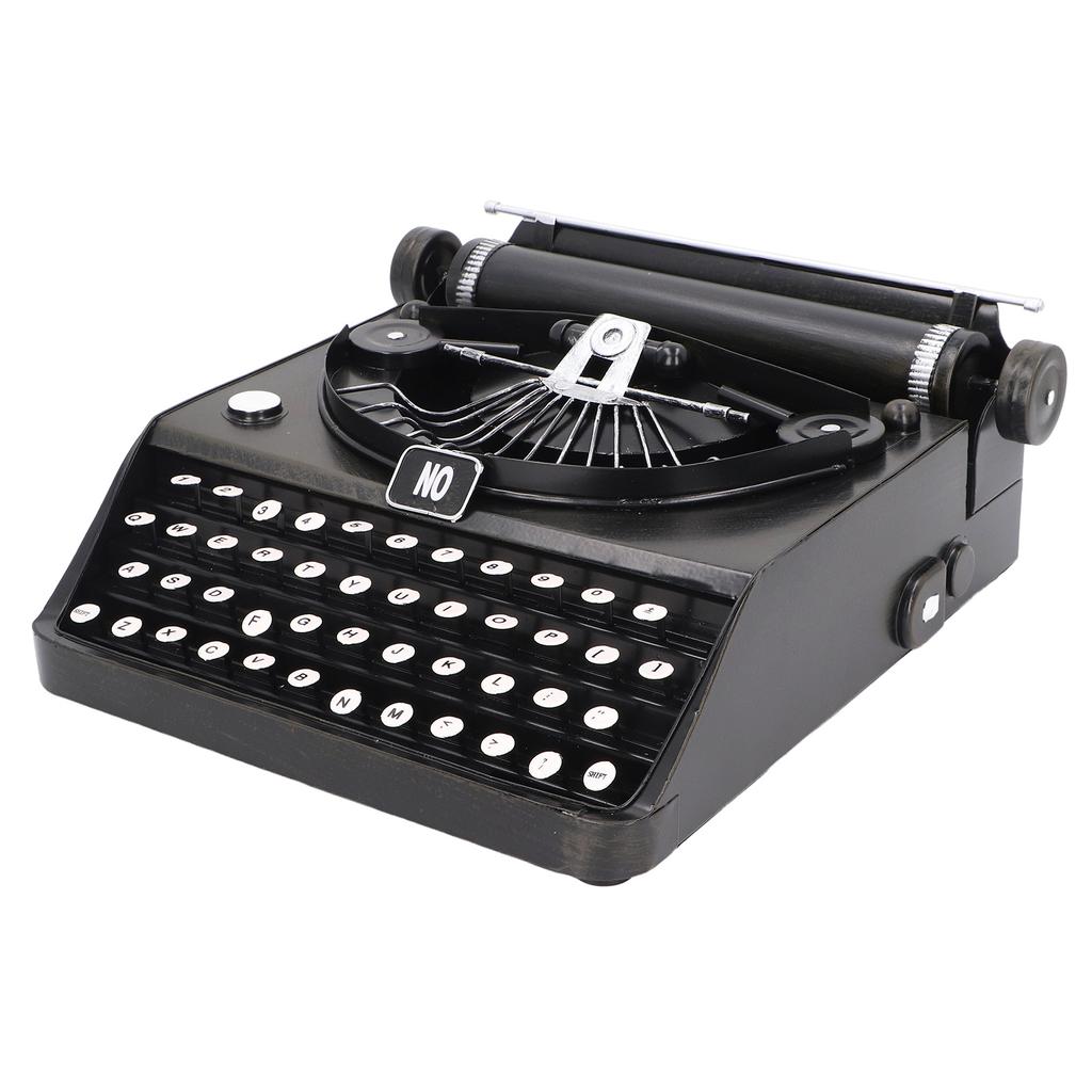 Antique Typewriter Model Black Retro Vintage Portable Manual Props Model Decoration Ornaments for