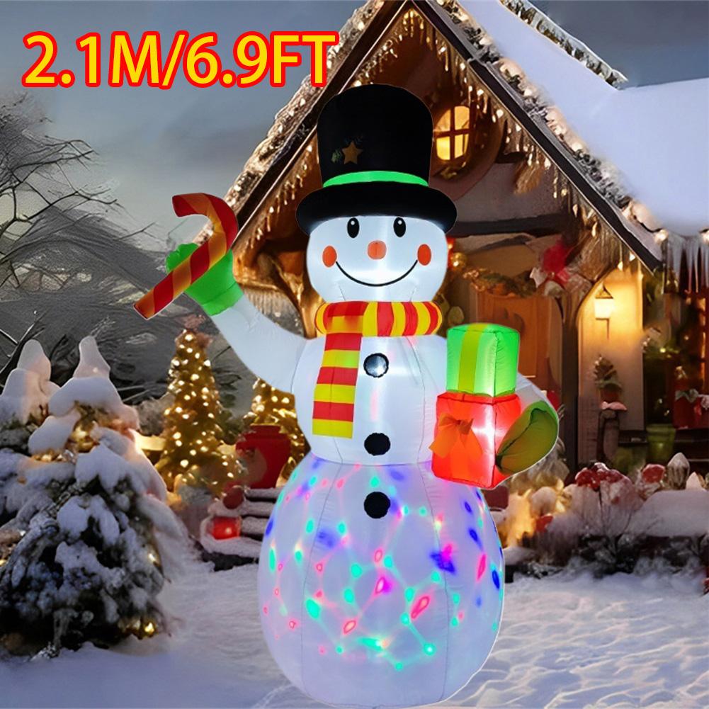 Christmas Decorations Inflatable Model Built-in LED Lights Inflated Toys Ornament Xmas Party New Year Garden Yard Outdoor Decor