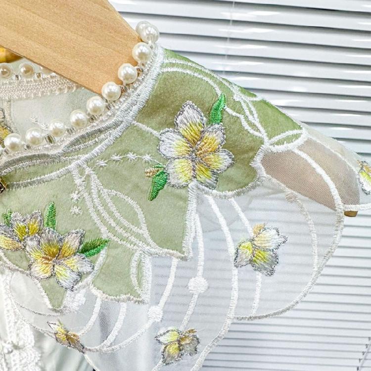 Embroidery Hanfu with Pearls Collar for Women Chinese Hanfu Mamianqun