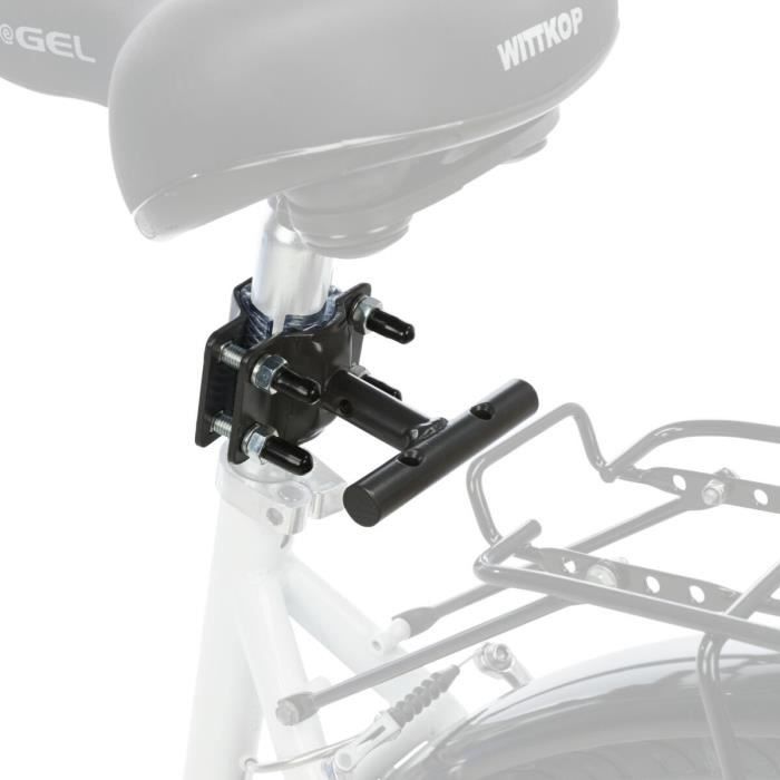 Laisse De Vélo Pour Chien - Trixie - Forme U - Anti-choc - Gris - Pour Chiens Moyens Et Grands