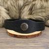 Embossed PU Leather Headband Medieval Hairband for Themed Parties and Daily Wear Women Men Halloween Dressingup Headwear