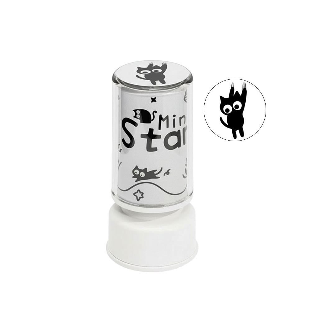 

8 Patterns Black Cat Stamp Black Color Cartoon Self-Inking Stamp Durable Easy To Use Creative Stamp Scrapbooks And Handicrafts