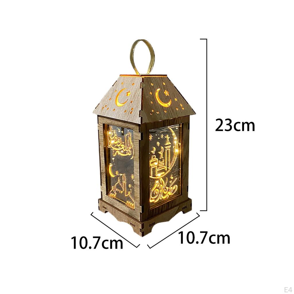 Eid Ramadan , Wood ,Battery Operated ,Decorative Table Lamp for garden and home indoor