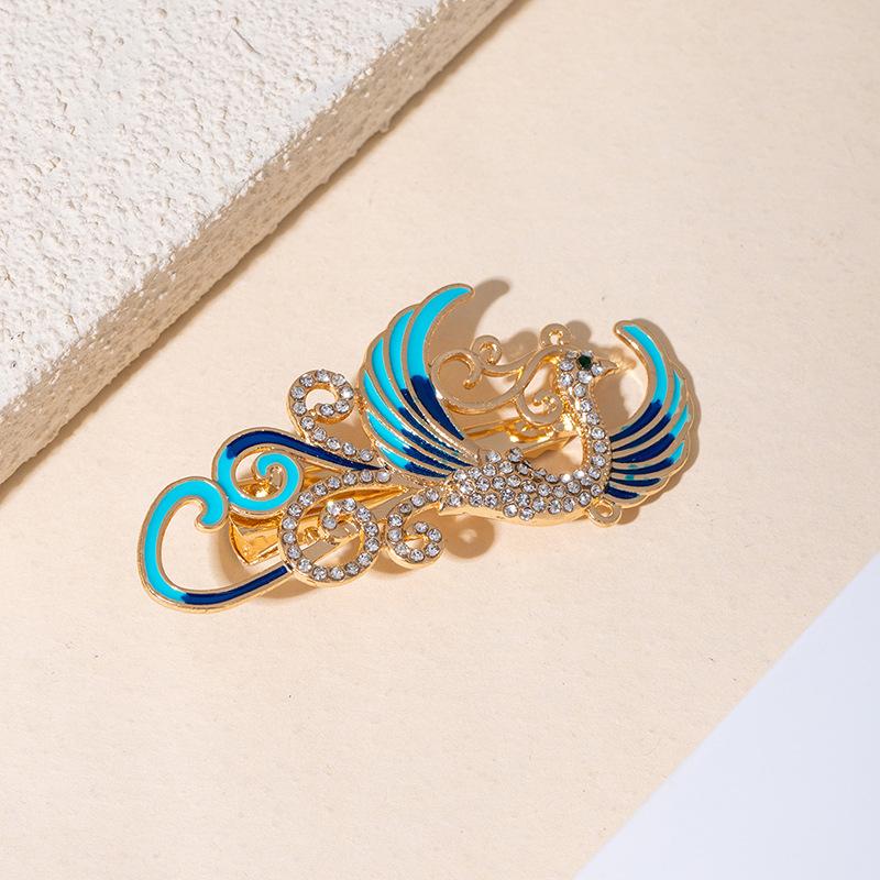 Style Ancien Bleu Brûlé Nuage Auspicieux Perle Frange Épingle à Cheveux Pince de Bordure Clip Haut de Gamme Accessoires pour Cheveux Épingle à Cheveux Headgear