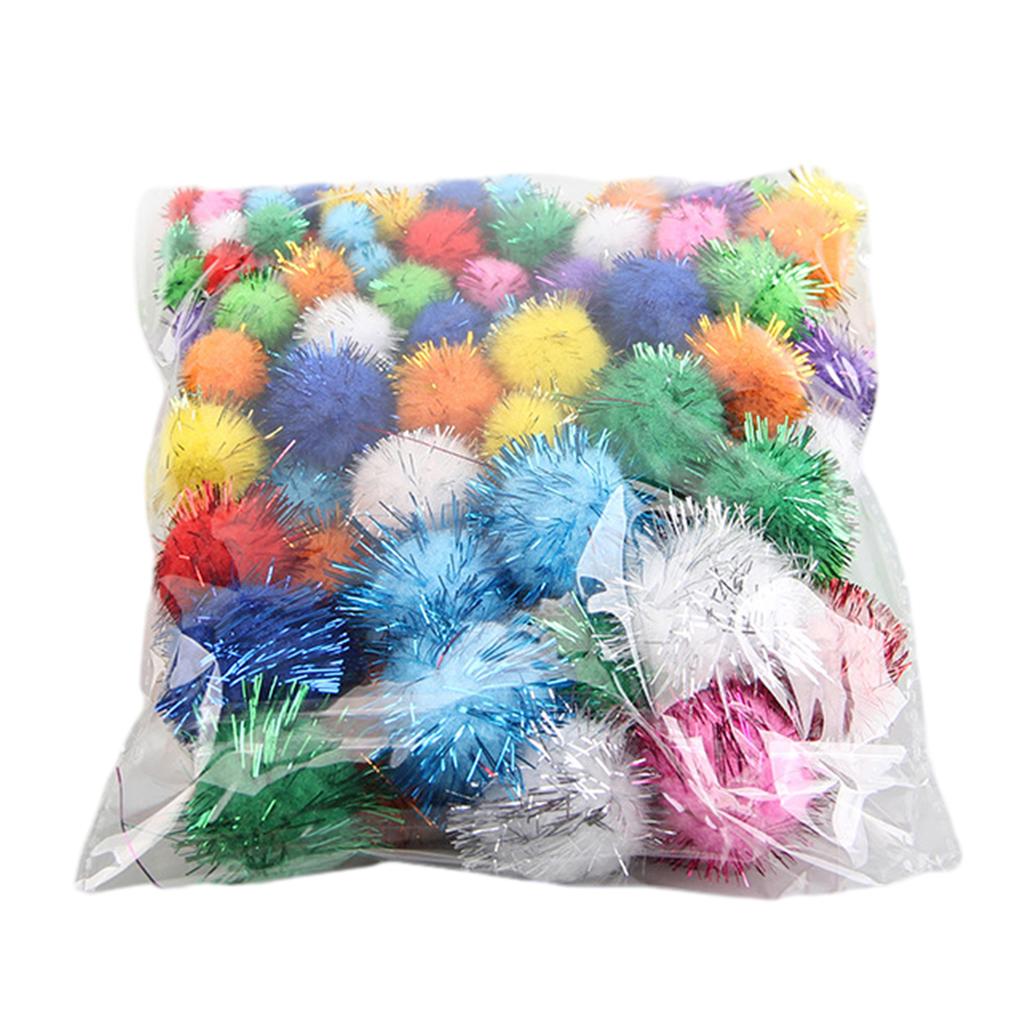 100 Stück Lametta Pompons Form Aufnäher DIY Haarnadel Kreativ Zubehör Kleidung Taschen Haarspangen Handgemachte Dekoration